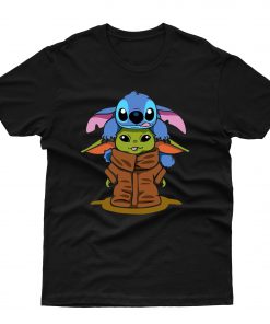 Baby Stitch And Baby Yoda Are Friends T shirt