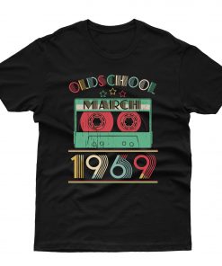 Old School March 1969 Vintage 50th Birthday Cassette T shirt