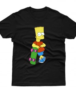 Bart Simpson Hold Skateboard T shirt