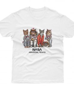 Cat Nasa Hauston Texas T shirt