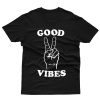 Good Vibes White Peace T shirt
