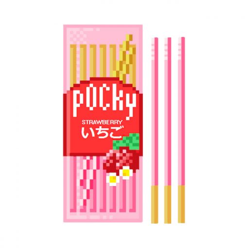 Pixelated Strawberry Pocky