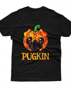 Pugkin Funny Pug Pumpkin for Halloween T shirt