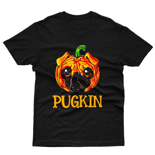 Pugkin Funny Pug Pumpkin for Halloween T shirt