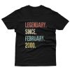 Birthday Legendary Since February 2000 T-Shirt