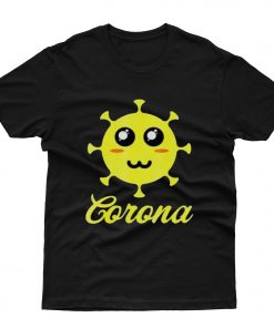 Cute Corona Virus As Cute Style Save Out Planet Black T-Shirt