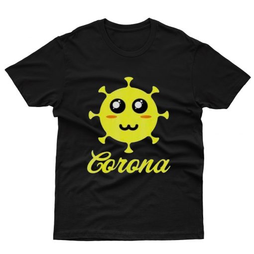 Cute Corona Virus As Cute Style Save Out Planet Black T-Shirt