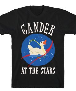 Gander At The Stars White Print T-Shirt