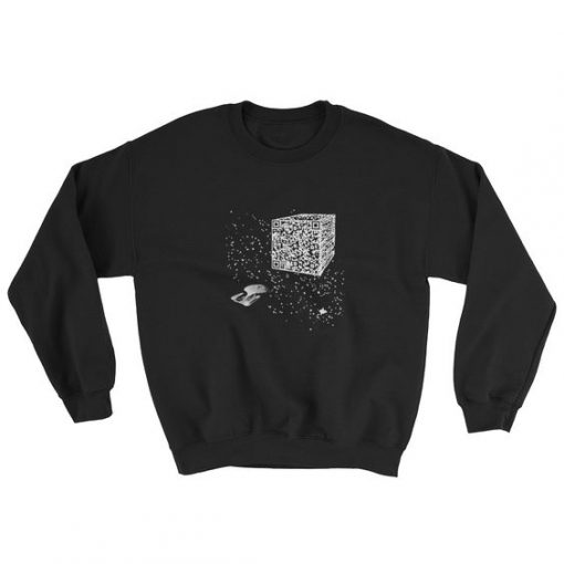 QR Code Cube We Are The Borg Sweatshirt