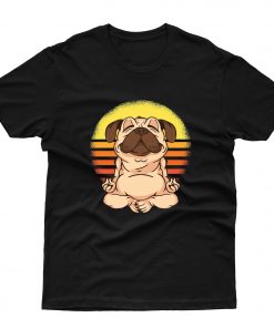 Yoga Dog Pose Meditaiting Pug T-Shirt
