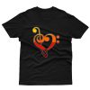 70s Music Notes Heart T-Shirt