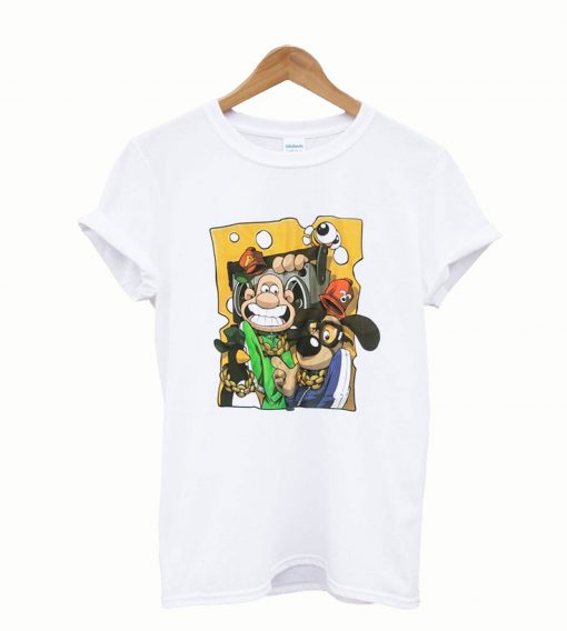 Aardman x Cheo Wallace And Gromit White Organic T-Shirt