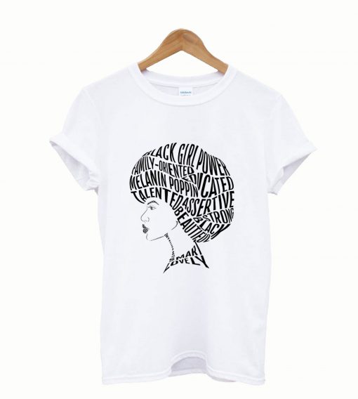 Afro Hair Word Art Design T-Shirt