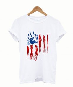 American Flag Hand Print T-Shirt