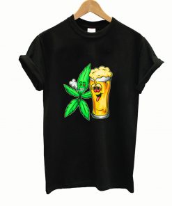 Beer And Weed Lover Art Crewneck t-shirt