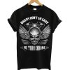 Bikers don't go gray we turn chrome t-shirt