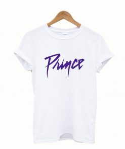 Bravado Prince Unisex Logo Graphic Cotton Tee T-Shirt White Purple