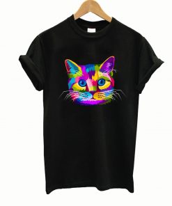 Colorful cat animal t-shirt