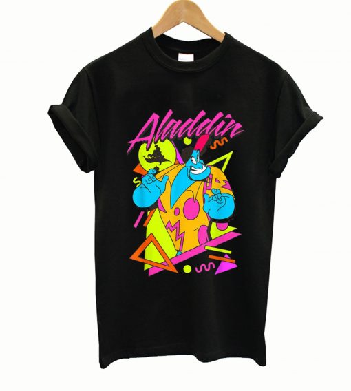 Cool Disney Aladdin Genie Retro Abstract Graphic t-shirt