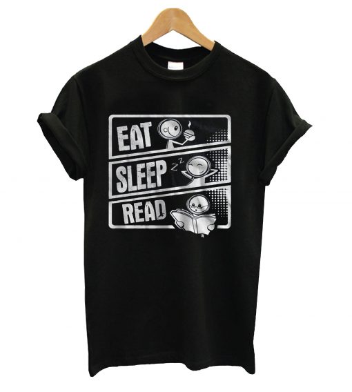 Eat sleep read t-shirt