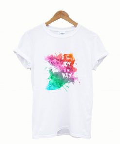 Joy is The Key Rainbow Watercolor T-Shirt