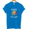 Kreisdiagramm von Papa personalisierte Vatertag t-shirt