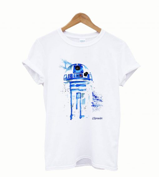 R2D2 Droid Watercolor T-Shirt