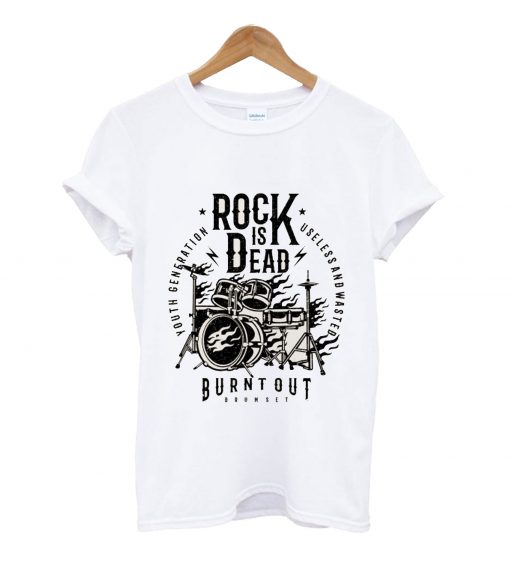 Rock is dead burnout t-shirt