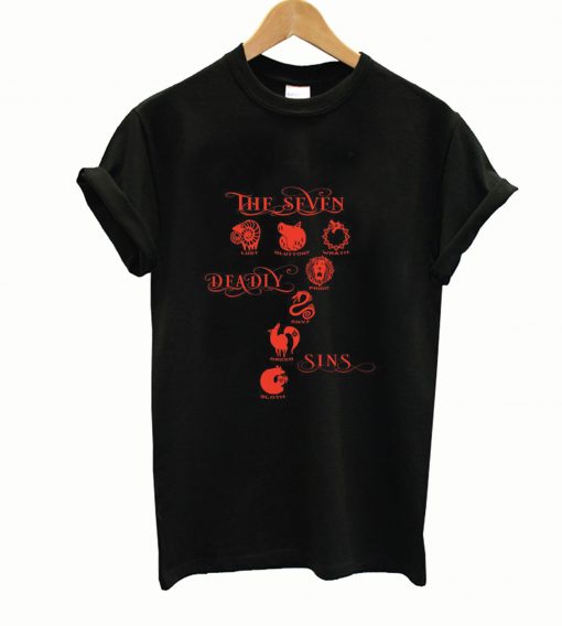 The seven deadly sins t-shirt