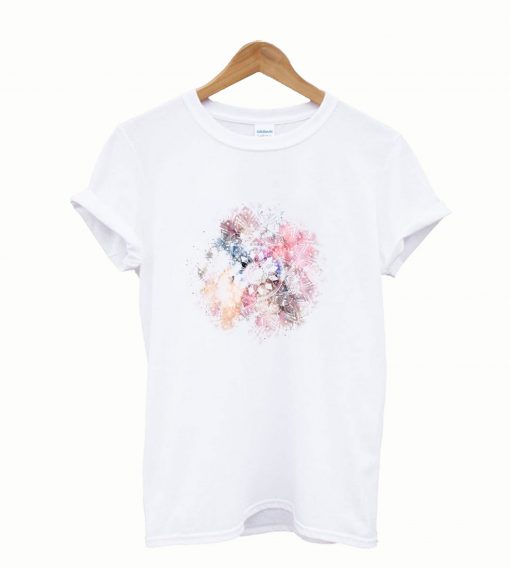 Whimsical white watercolor mandala T-Shirt
