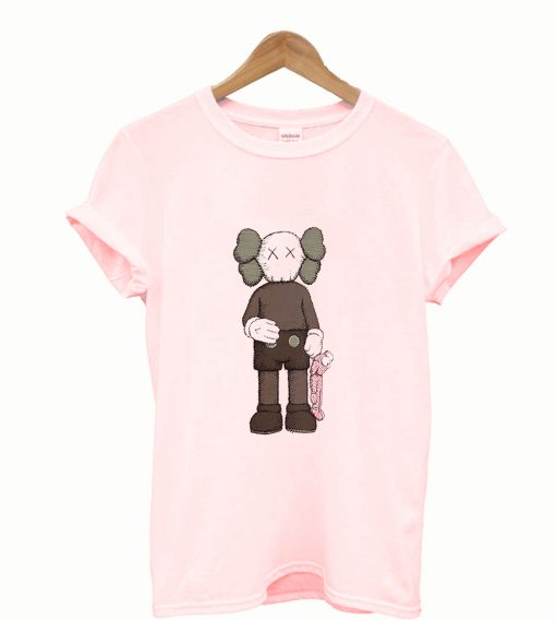 uniqlo kaws pink t-shirt