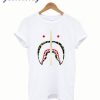 BAPE ABC CAMO SHARK WHITE GREEN t-shirt