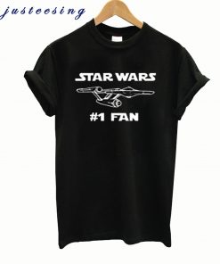 BBT Mens Star Wars #1 Fan Star Trek USS Enterprise T-Shirt Tee