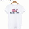 Full Send Pink Whale T-Shirt