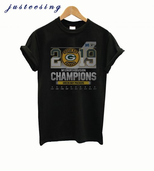 Green Bay Packers 2019 NFC North Division Champions T-Shirt