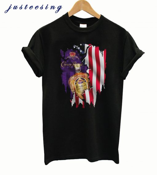 Independence day 4th of July Crown Royal America Flag T-shirt