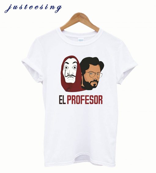 La Casa De Papel El Profesor Beyaz Bayan T-shirtLa Casa De Papel El Profesor Beyaz Bayan T-shirt