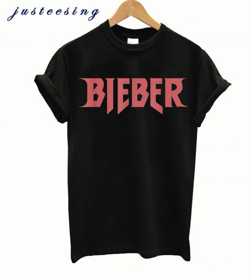 Mens Justin Bieber Red Bieber Logo T-Shirt