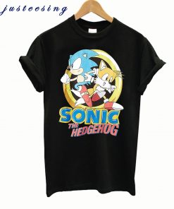 SEGA Boy's Sonic The Hedgehog & Tails Short Sleeve Tshirt T-Shirt