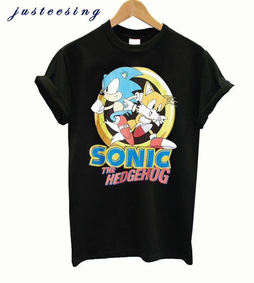 SEGA Boy's Sonic The Hedgehog & Tails Short Sleeve Tshirt T-Shirt