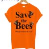 Save The Bees Gold Yellow t-shirt