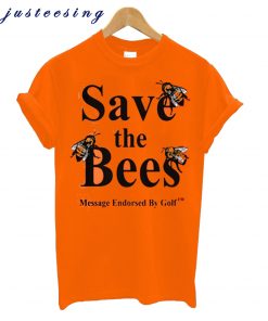 Save The Bees Gold Yellow t-shirt