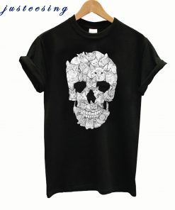 Sketchy Cat Skull t-shirt