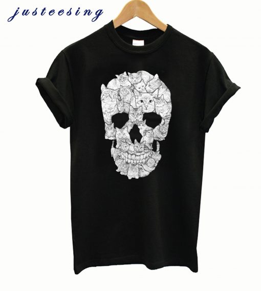 Sketchy Cat Skull t-shirt