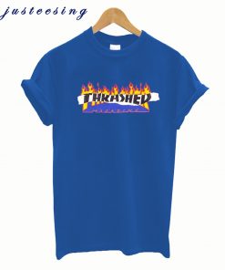 Thrasher Ripped Royal Blue T-Shirt -