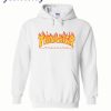 White Thrasher Flame Hoodie