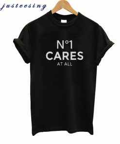 no 1 cares black T-shirt