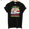 unicorn suck fantasy football retro v neck t- shirt
