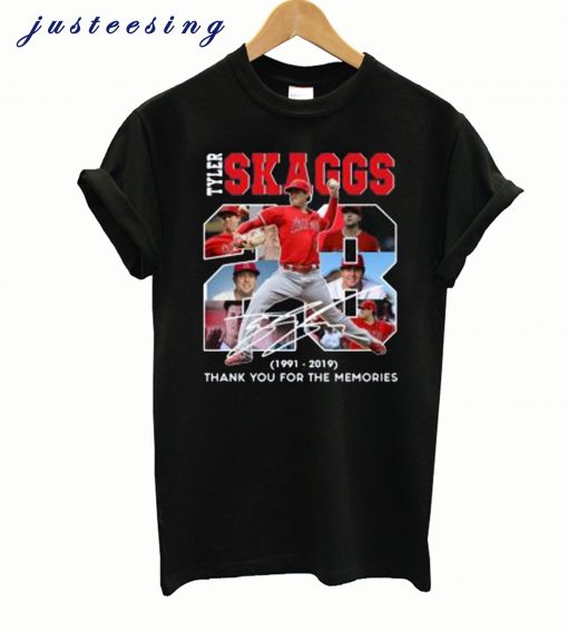 28 Years Tyler Skaggs 1991 2019 Thank You For The Memories T-Shirt