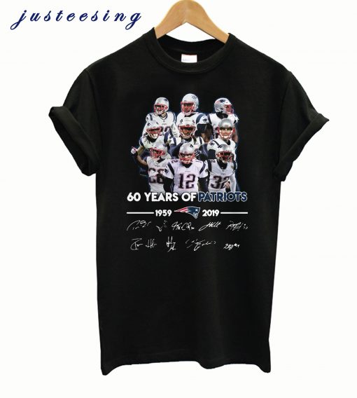 60 Years Of New England Patriots 1959-2019 T-Shirt